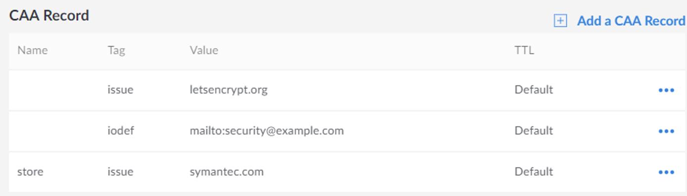 Multiple CAA records Multiple CAA records