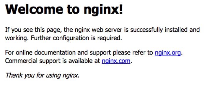 NGINX welcome page NGINX welcome page