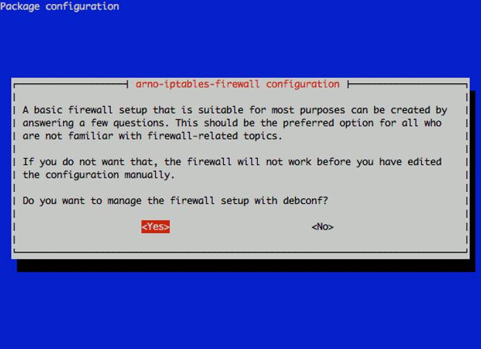 Debconf dialog for arno-iptables-firewall configuration. Debconf dialog for arno-iptables-firewall configuration.