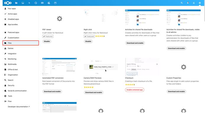 Access the Files App settings. Access the Files App settings.