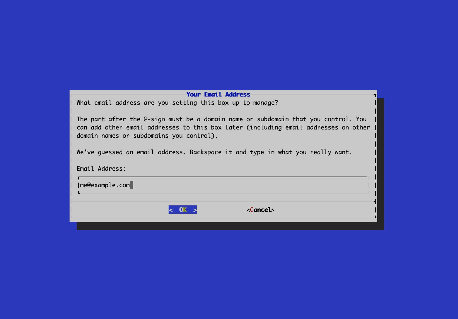 Choose Main Email Address and Domain Choose Main Email Address and Domain
