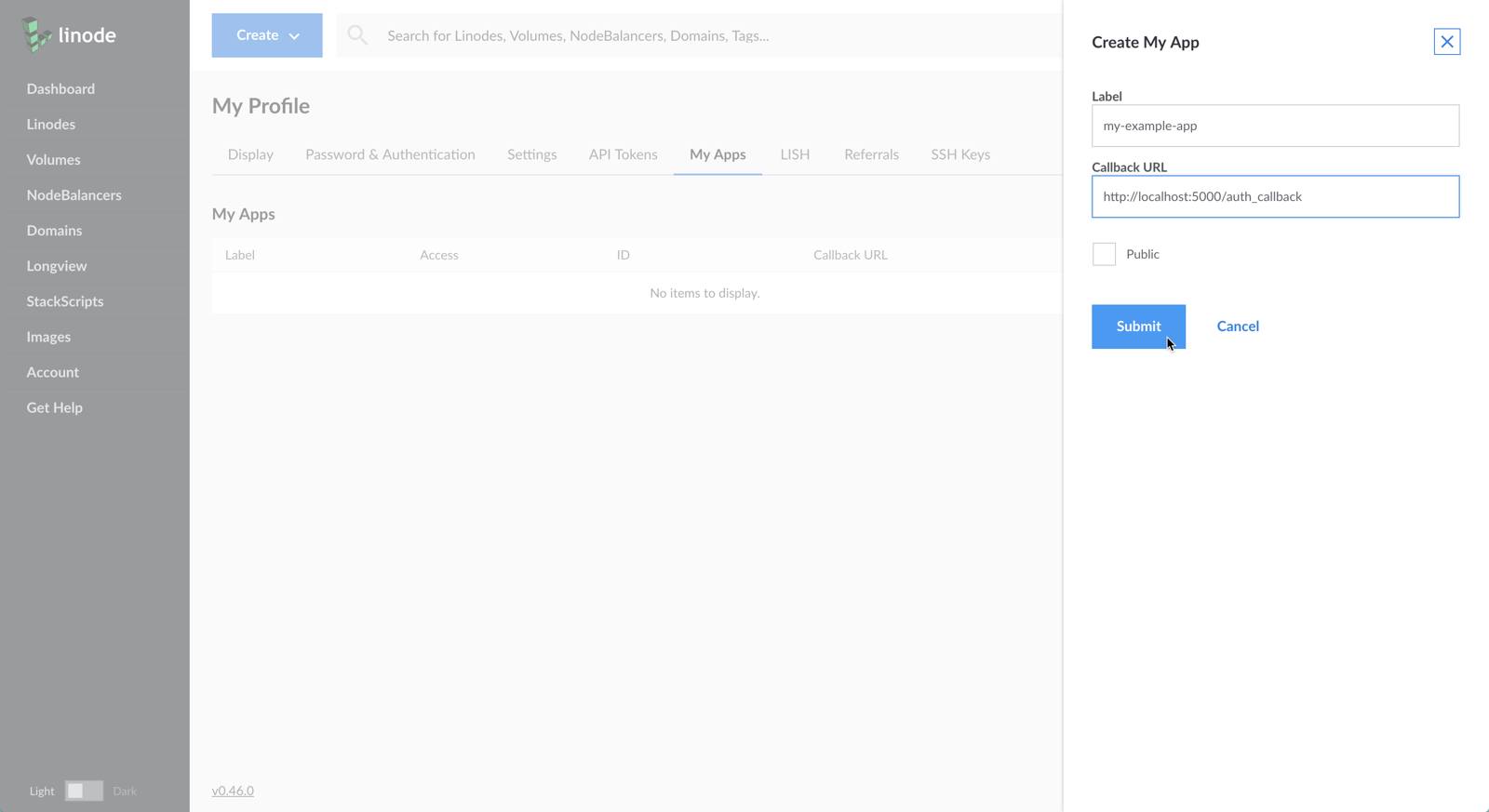 OAuth Account Profile