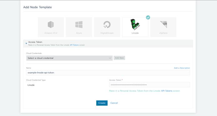 Add a cloud credential Add a cloud credential