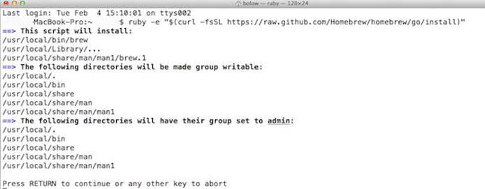 Enter the install command. Enter the install command.