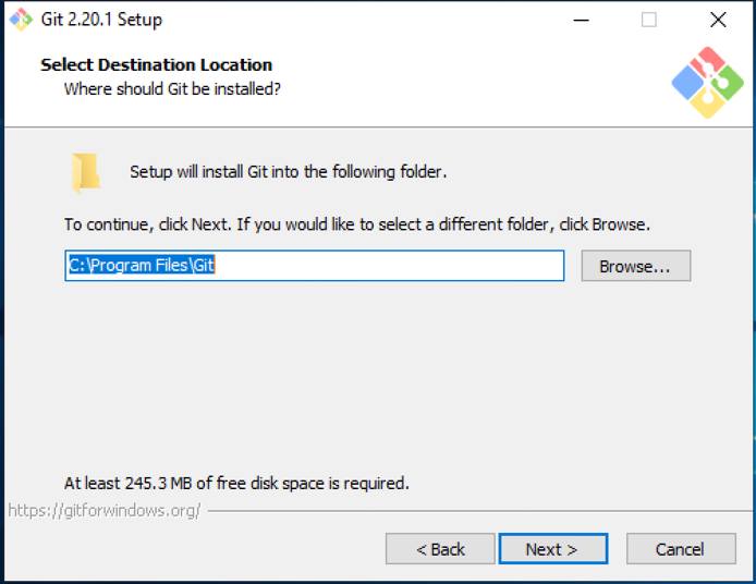 Click Next for default or Browse to change. Click Next for default or Browse to change.