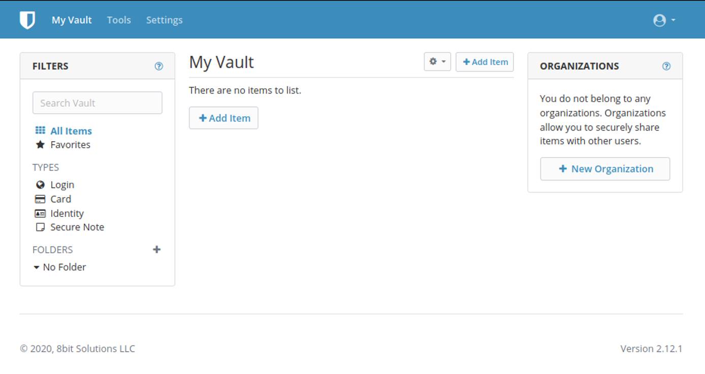Bitwarden Web Vault Bitwarden Web Vault
