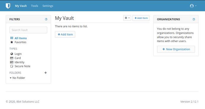 Bitwarden Web Vault Bitwarden Web Vault