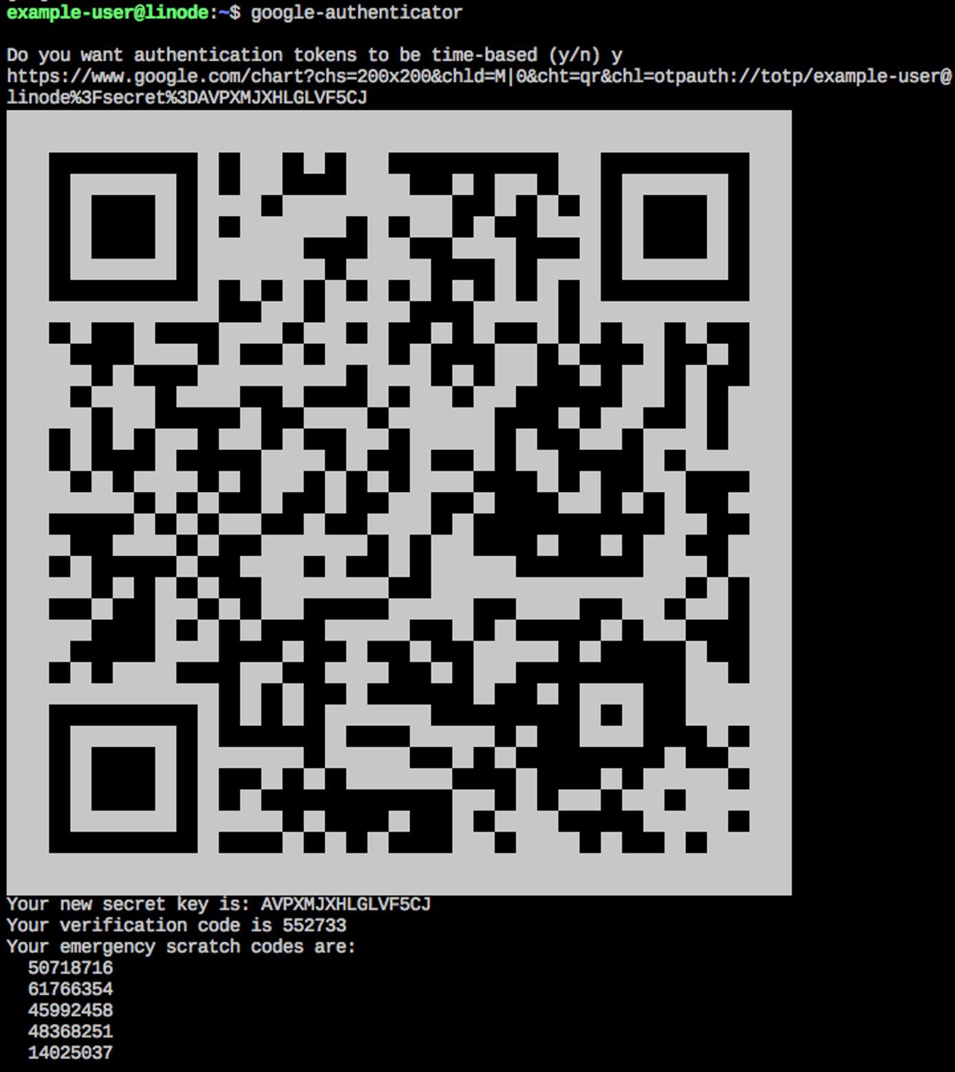 The Google Authenticator QR Code and keys on Debian 9. The Google Authenticator QR Code and keys on Debian 9.