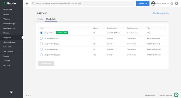 Access the Longview plan details page Access the Longview plan details page