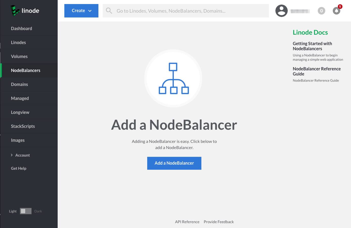 NodeBalancer page in Linode Cloud Manager NodeBalancer page in Linode Cloud Manager