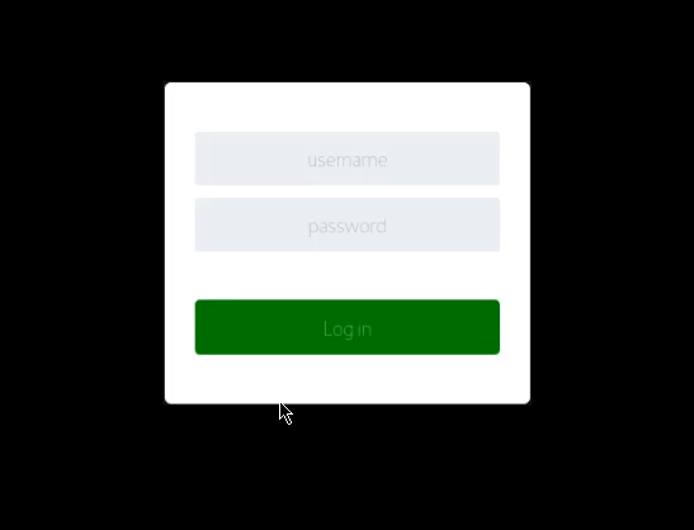Caldera server login form Caldera server login form