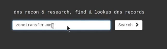 DNS Dumpster lookup form DNS Dumpster lookup form