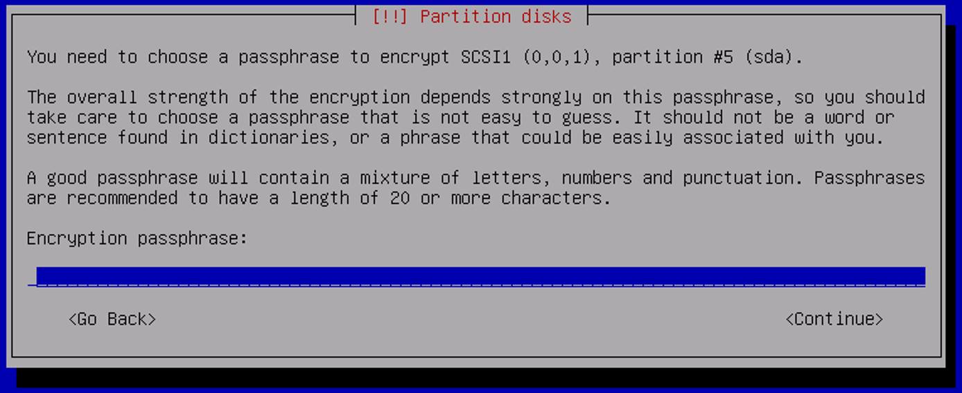 Debian 8 Encryption Passphrase Debian 8 Encryption Passphrase