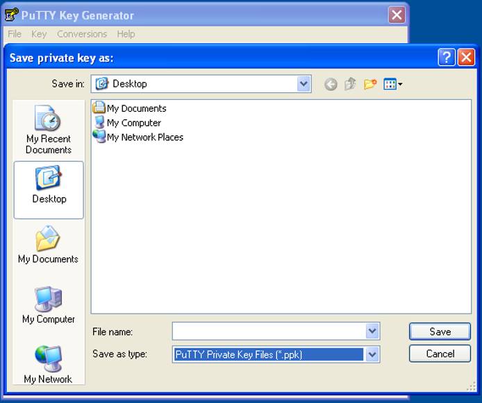 Saving the private key. Saving the private key.