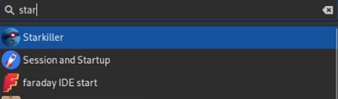 Linux desktop - launch Starkiller screenshot Linux desktop - launch Starkiller screenshot