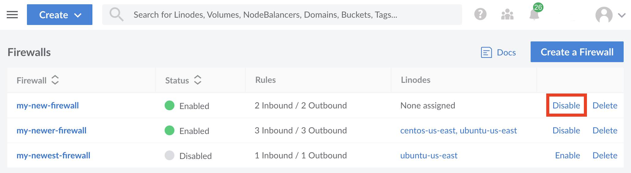 Update your Firewall's status. Update your Firewall’s status.