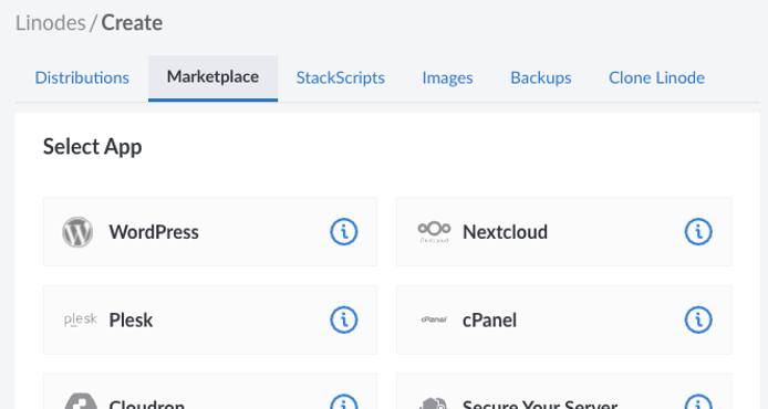 Screenshot of Select App section Screenshot of Select App section