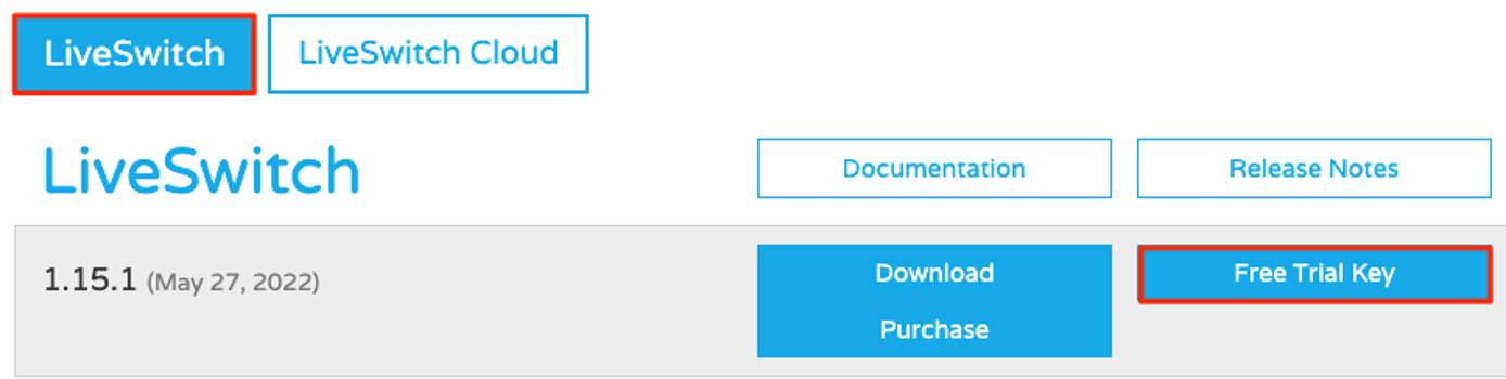 Screenshot of the download selection Screenshot of the download selection
