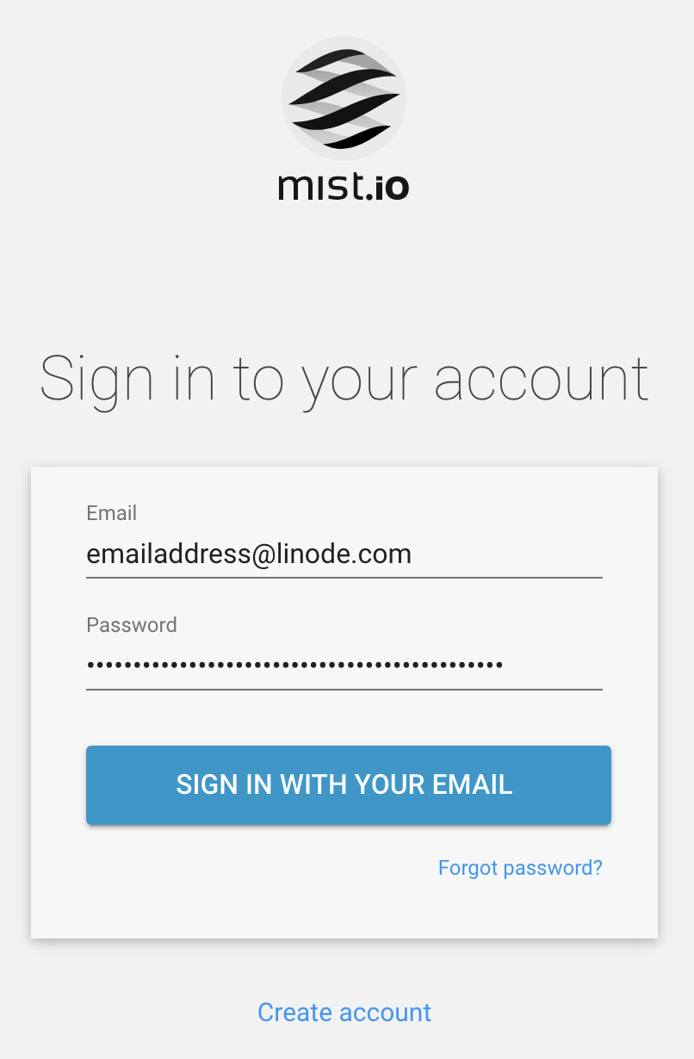 Mist.io Account Creation Mist.io Account Creation